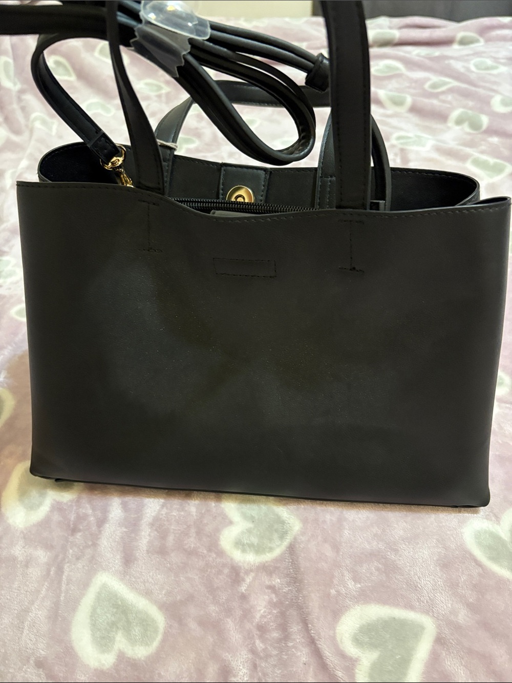 a new day Black Satchel with Gold-Tone Accent - Picture 3 of 3